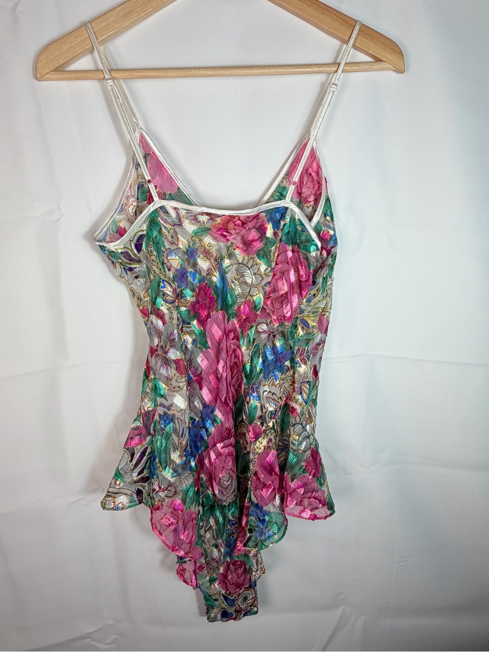 Vintage Victoria Secret Lingerie One Piece Body Suit Gold Label Medium Metallic - Picture 5 of 13